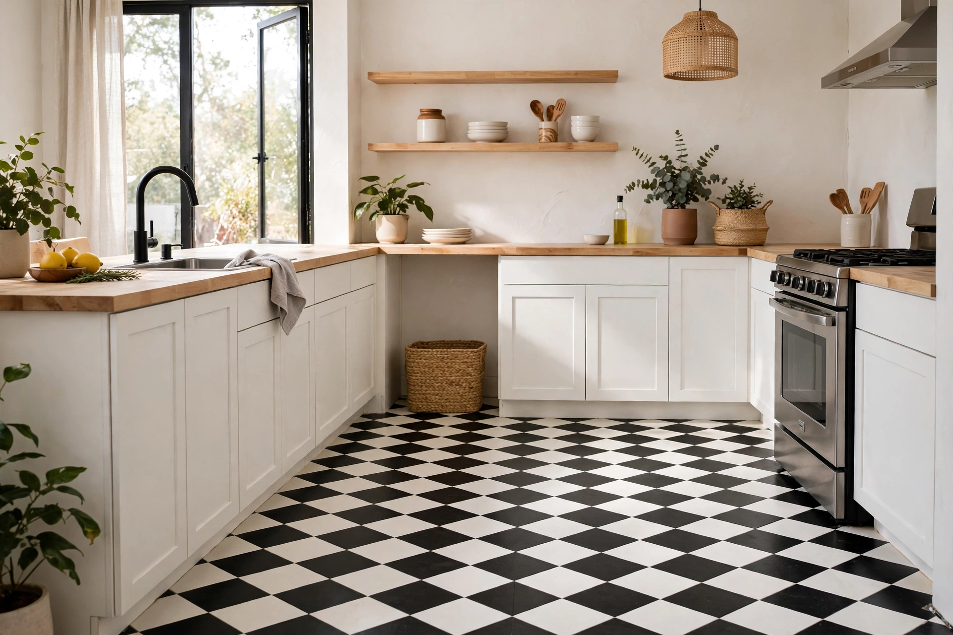 Peel-and-Stick Floor Tiles
