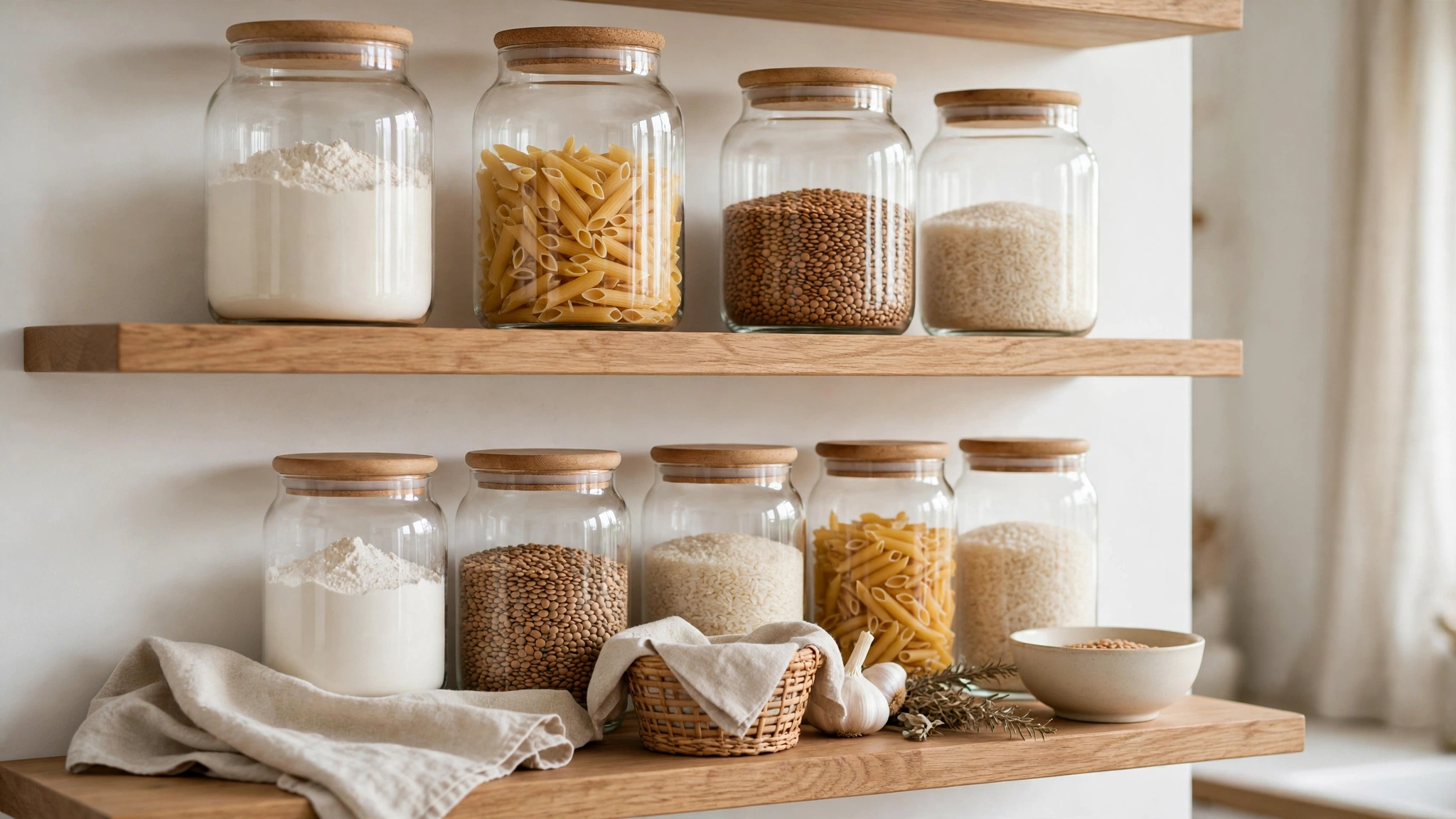 Decant Dry Goods Into Matching Jars