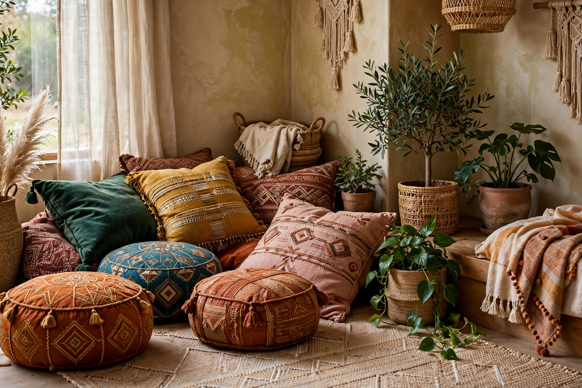 Pile On Floor Cushions and Poufs