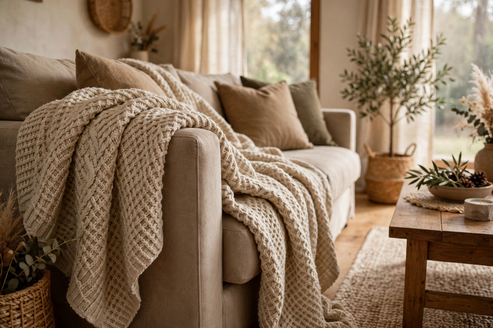 Drape a Chunky Throw Blanket