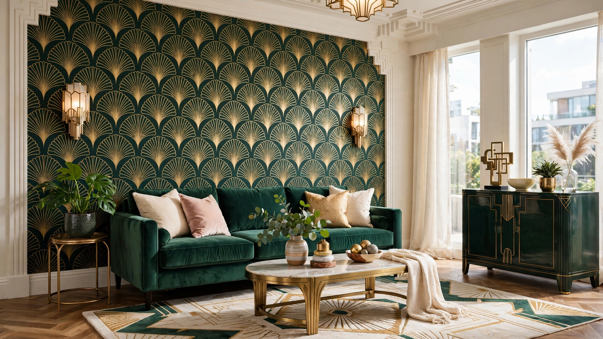 Use Patterned Wallpaper on One Wall