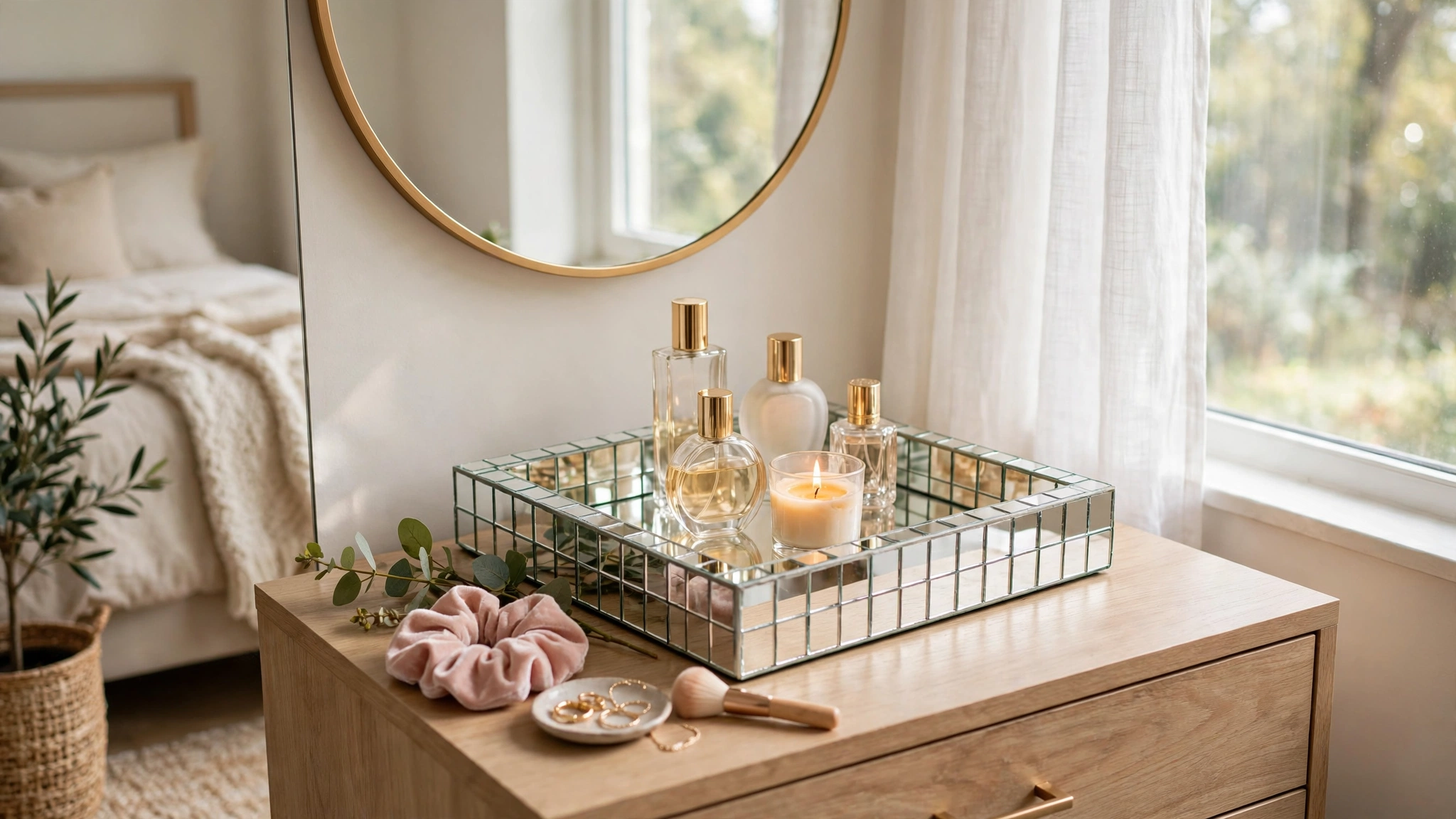 Mirrored Vanity Tray